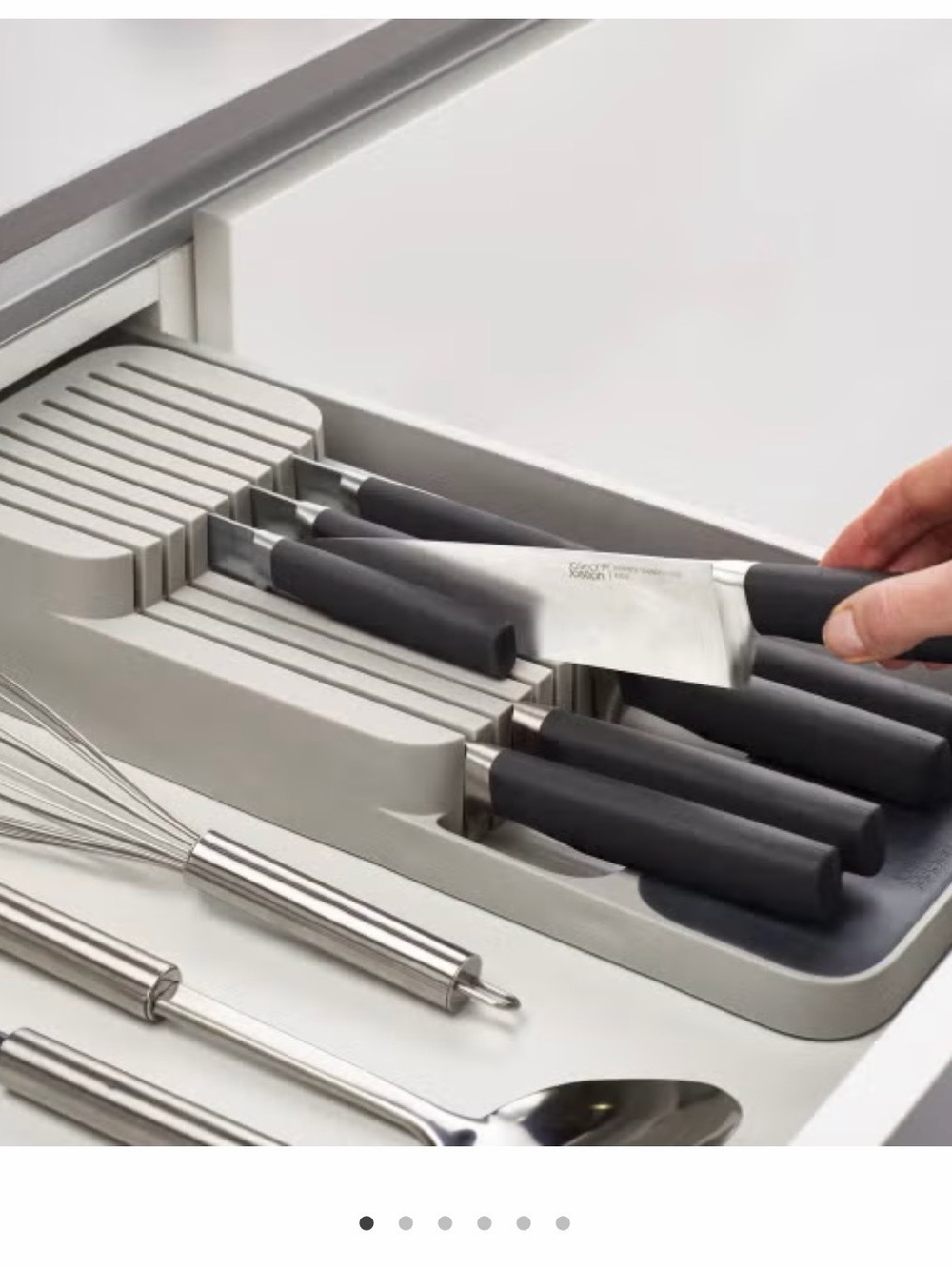 Joseph Joseph Universal Knife Drawer Organizer Tray - Gray
